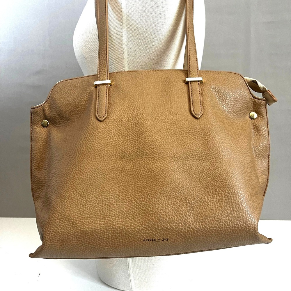 Olivia + Joy Tote Bag Purse Work Travel Shoulder Bag Faux Leather - Picture 2 of 11